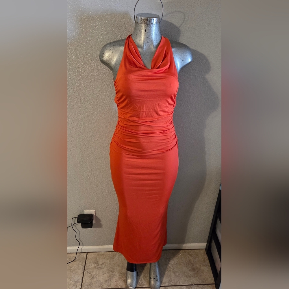 Heart Hips Vibrant Orange Dress